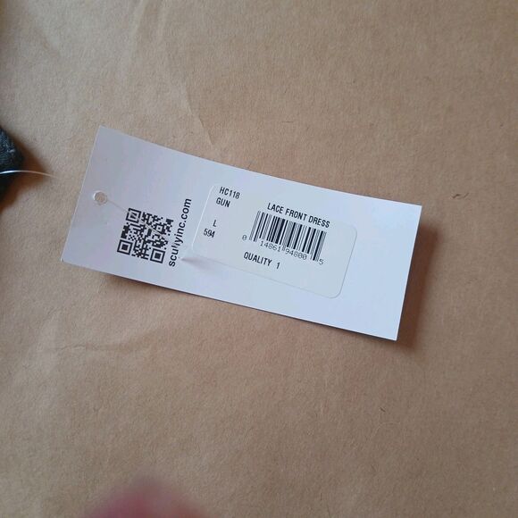 Scully Ladies Lace-Up Front Gunmetal Gray Large Sleeveless Midi Dress HC118-GUN - Picture 7 of 12